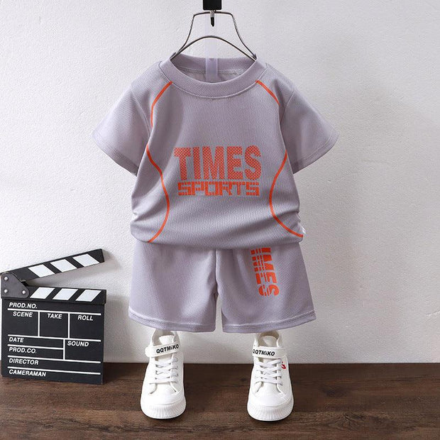 Short-sleeved Uniform Boys' Sportswear Basketball Wear Quick-drying Shorts Suit