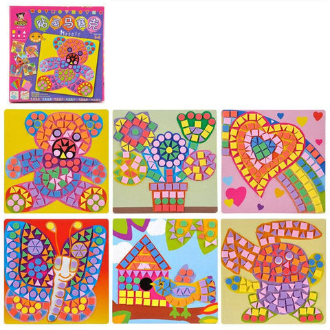 Brunette Baby Mosaic Stickers Children's Educational Toys