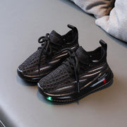 Boys, Breathable Knit Light-Up Sneakers