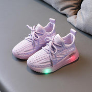 Boys, Breathable Knit Light-Up Sneakers