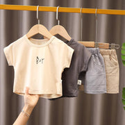 Boys' Short-sleeved Suit Pure Cotton Half-sleeve Summer Wear